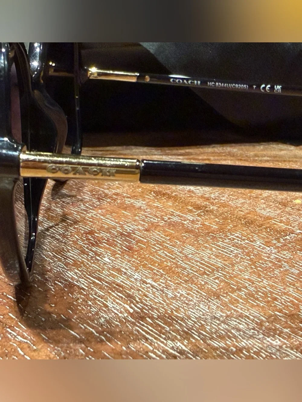 Coach Black Sunglasses with Brown Tinted Lenses